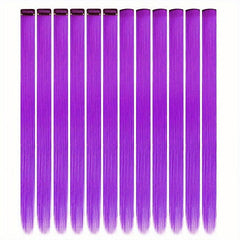12 Pcs Y2K Tinsel Hair Extension Clip In Hair Extensions 55 88 Cm