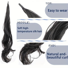 Long Curly Synthetic Ponytail Wrap Around Hair Extensions 76.2 cm