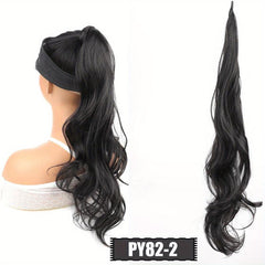 Long Curly Synthetic Ponytail Wrap Around Hair Extensions 76.2 cm