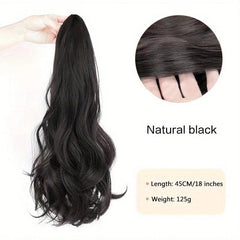 45-72cm Wavy Ponytail Extensions Synthetic Natural Fluffy Curly Hair Extensions