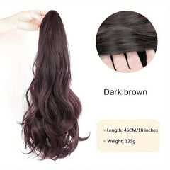 45-72cm Wavy Ponytail Extensions Synthetic Natural Fluffy Curly Hair Extensions