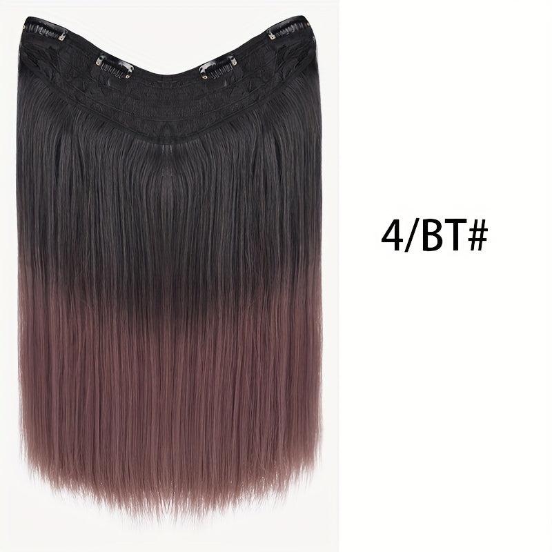 Long Straight Hair Clips In Hairpiece Gradient Wigs