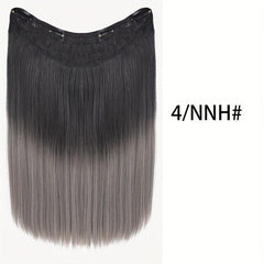 Long Straight Hair Clips In Hairpiece Gradient Wigs