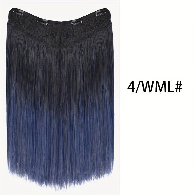 Long Straight Hair Clips In Hairpiece Gradient Wigs