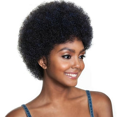 Short Kinky Afro Curly Human Hair Wigs