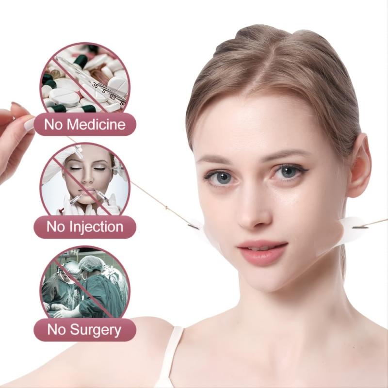40 Pcs Face Lift Tapes Instant V Shape Bands Double Chin Reducer
