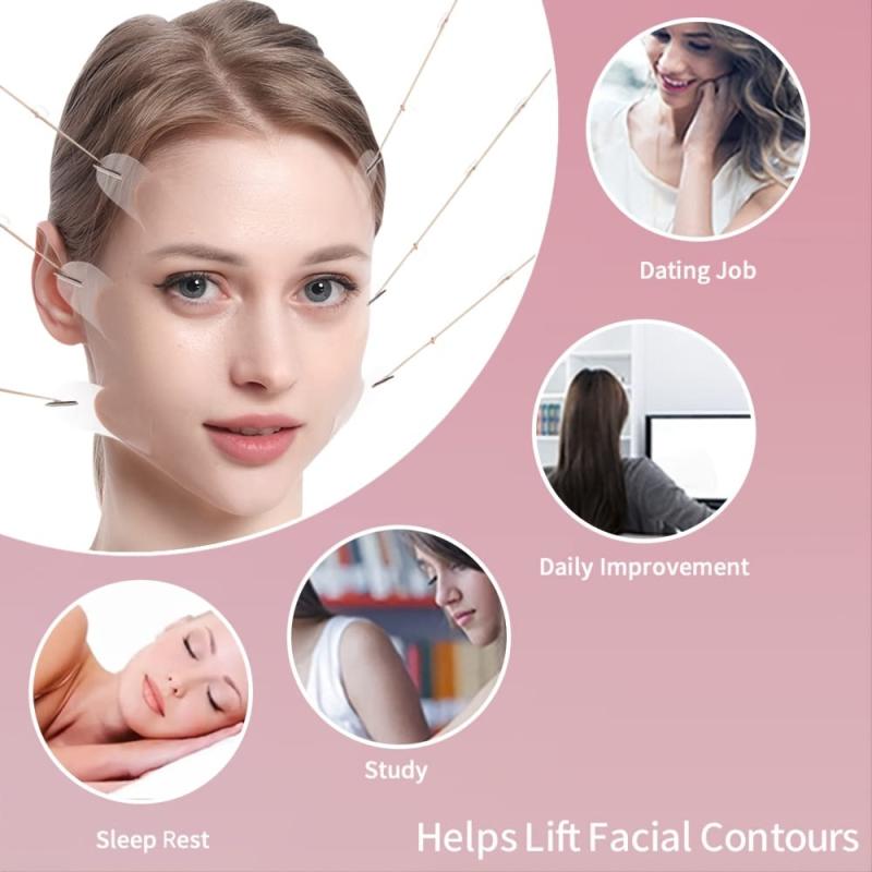 40 Pcs Face Lift Tapes Instant V Shape Bands Double Chin Reducer