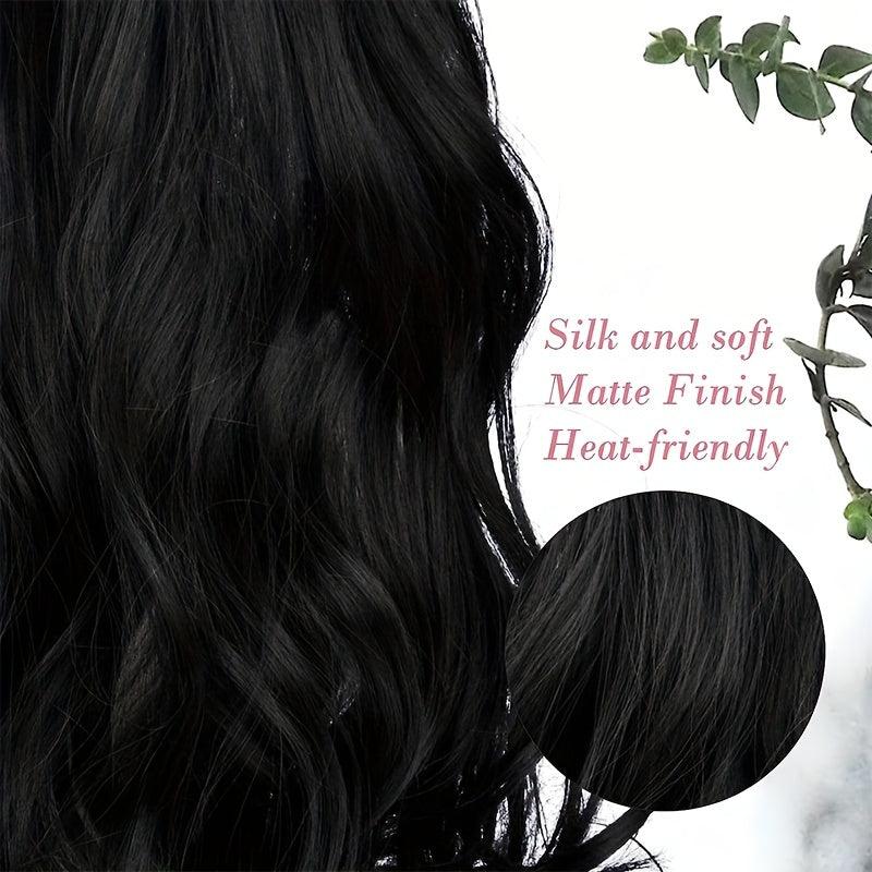 Natural Invisible Wire Hair Extensions 50 cm Long Wavy Synthetic Hairpiece