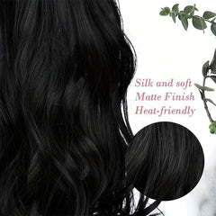Natural Invisible Wire Hair Extensions 50 cm Long Wavy Synthetic Hairpiece