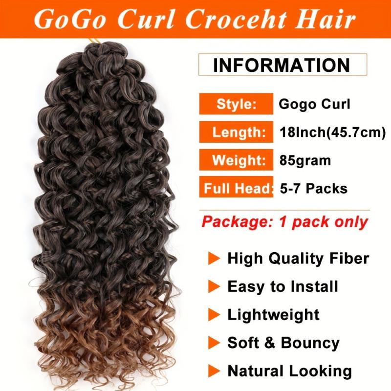 45 72cm Curly Crochet Hair Extensions Synthetic Ocean Wave Braiding Hair