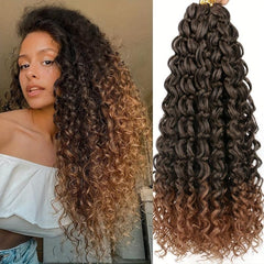 45 72cm Curly Crochet Hair Extensions Synthetic Ocean Wave Braiding Hair