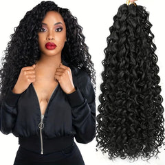 45 72cm Curly Crochet Hair Extensions Synthetic Ocean Wave Braiding Hair