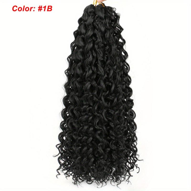 45 72cm Curly Crochet Hair Extensions Synthetic Ocean Wave Braiding Hair