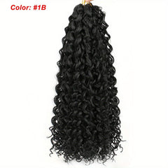 45 72cm Curly Crochet Hair Extensions Synthetic Ocean Wave Braiding Hair