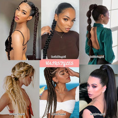Synthetic Braids Ponytail Extensions with Rubber Band