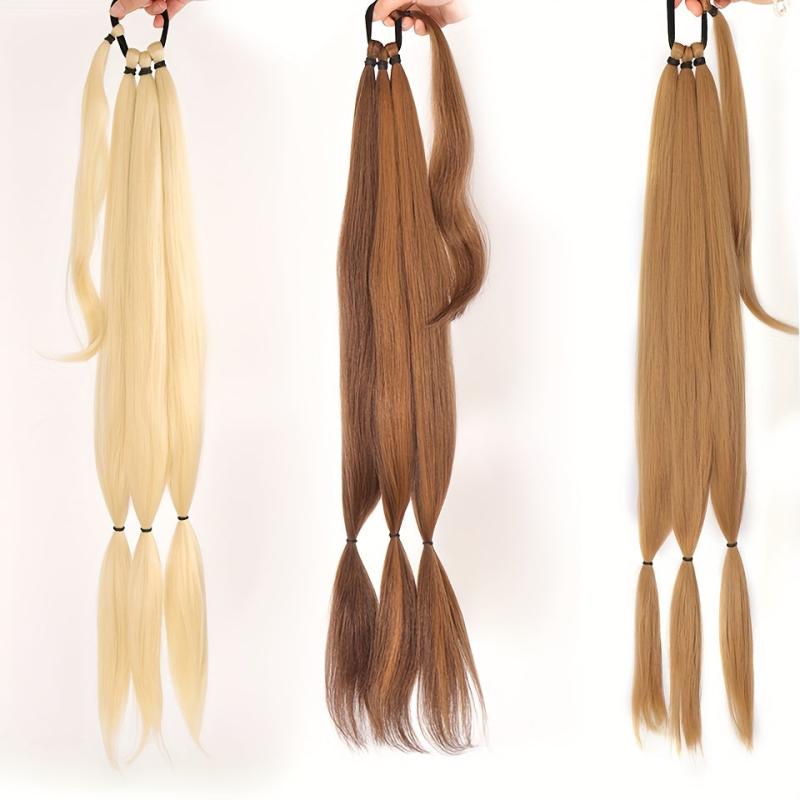 Synthetic Braids Ponytail Extensions with Rubber Band