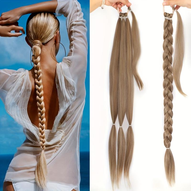 Synthetic Braids Ponytail Extensions with Rubber Band