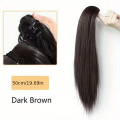 Long Straight Claw Ponytail Clip In Hair Extensions Natural Look