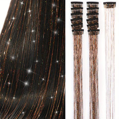 12pcs Heat Resistant Hair Tinsel Kit - Galaxy Fairy Hair Extension