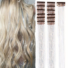 12pcs Heat Resistant Hair Tinsel Kit - Galaxy Fairy Hair Extension