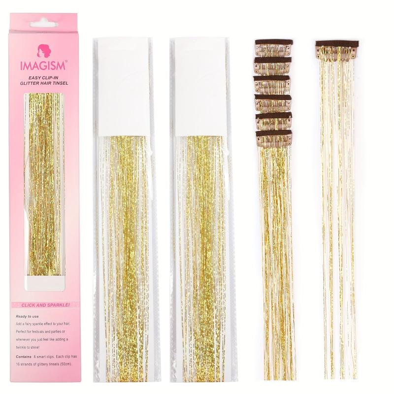 12pcs Heat Resistant Hair Tinsel Kit - Galaxy Fairy Hair Extension
