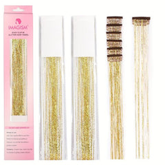 12pcs Heat Resistant Hair Tinsel Kit - Galaxy Fairy Hair Extension
