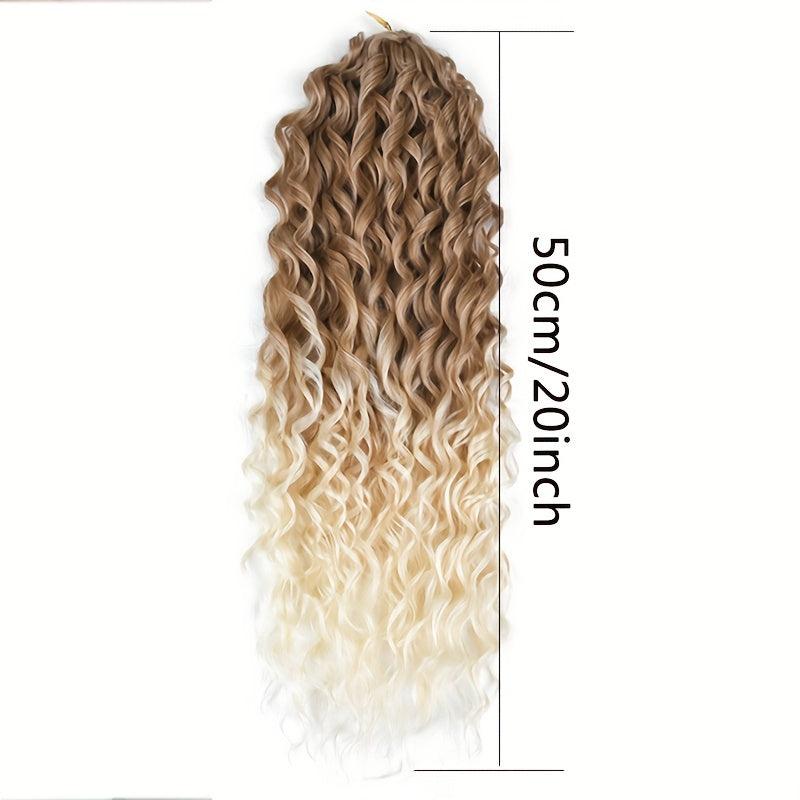 Ombre Long Curly Hair Synthetic Crochet Hair Extensions Natural Looking