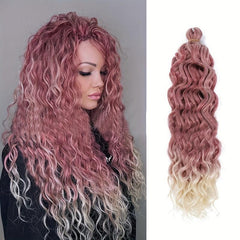 Ombre Long Curly Hair Synthetic Crochet Hair Extensions Natural Looking