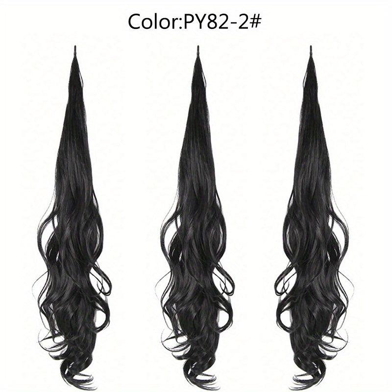 28 Cm Flexible Wrap Around Ponytail Extensions Long Wavy Curly Hair Extnesions