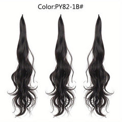 28 Cm Flexible Wrap Around Ponytail Extensions Long Wavy Curly Hair Extnesions