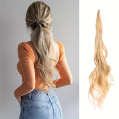 28 Cm Flexible Wrap Around Ponytail Extensions Long Wavy Curly Hair Extnesions