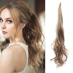 28 Cm Flexible Wrap Around Ponytail Extensions Long Wavy Curly Hair Extnesions