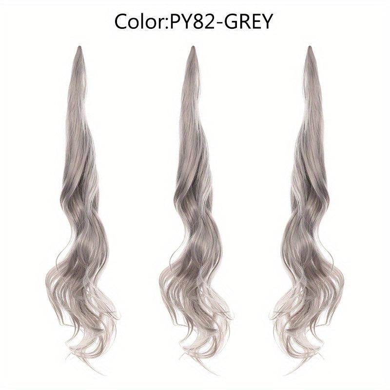 28 Cm Flexible Wrap Around Ponytail Extensions Long Wavy Curly Hair Extnesions