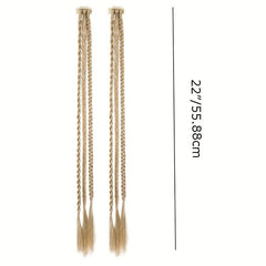 88cm Long Braid Hair Extensions Clip In Baby Braids 6pcs Y2K Hair