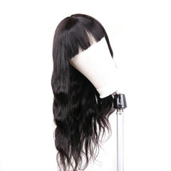 Body Wave Hair Wig With Bangs Brazilian Virgin Human Hair Full Machine Wig