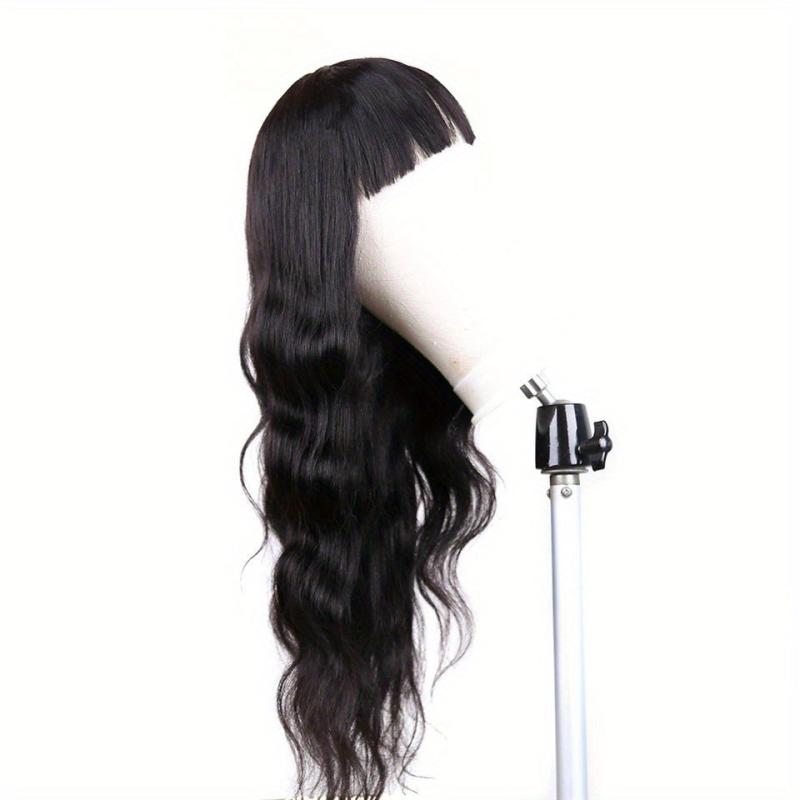 Body Wave Hair Wig With Bangs Brazilian Virgin Human Hair Full Machine Wig