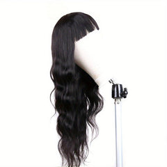 Body Wave Hair Wig With Bangs Brazilian Virgin Human Hair Full Machine Wig