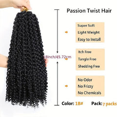 Passion Twist Hair Extensions Water Wave Crochet Braids