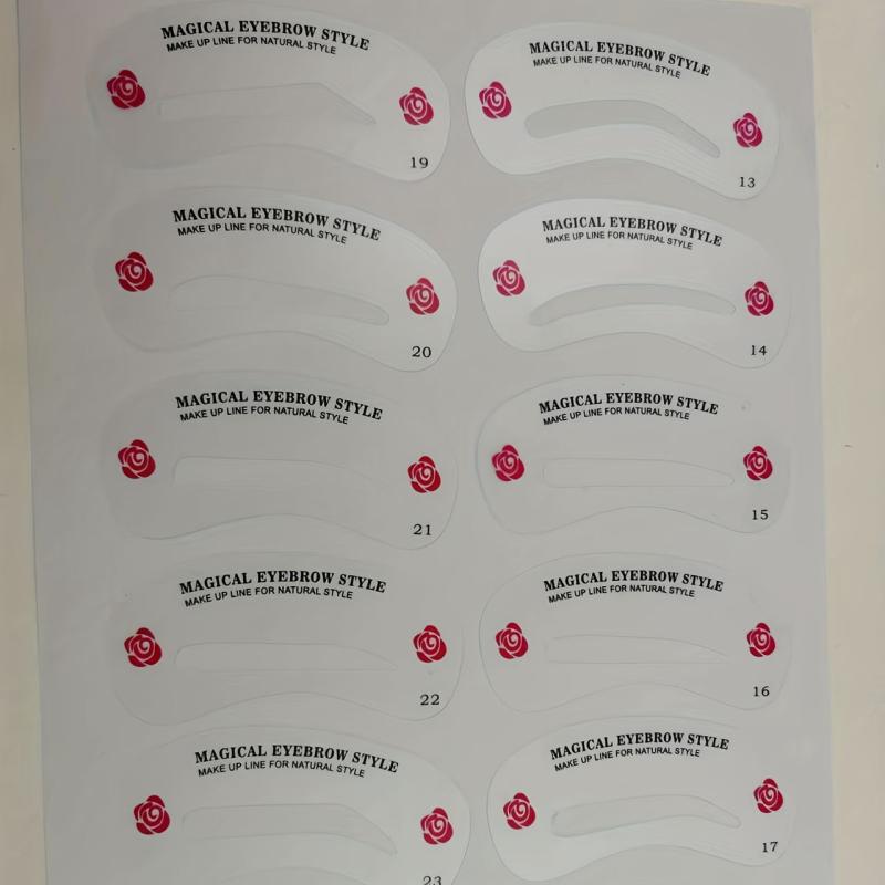 24 Styles Eyebrow Stencil Set DIY Eye Brow Drawing Guide