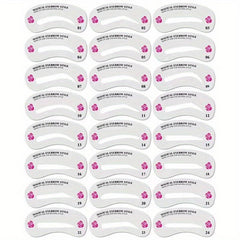 24 Styles Eyebrow Stencil Set DIY Eye Brow Drawing Guide