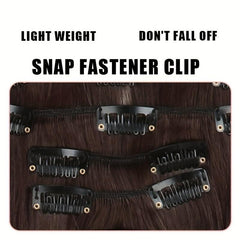 5 Pcs Synthetic Hair Long Straight Clip In Hair Extensions Hair Pieces