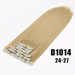 5 Pcs Synthetic Hair Long Straight Clip In Hair Extensions Hair Pieces