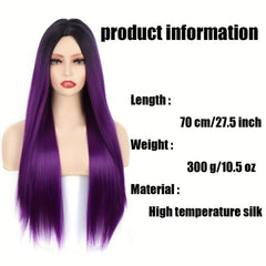 Long Straight Middle Part Wig for Women