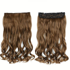 5clips Long Curly Hair Pieces Synthetic Clip In Hair Extensions