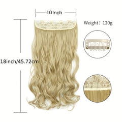 5clips Long Curly Hair Pieces Synthetic Clip In Hair Extensions