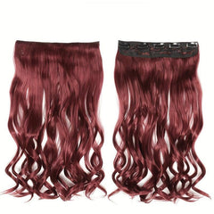 5clips Long Curly Hair Pieces Synthetic Clip In Hair Extensions