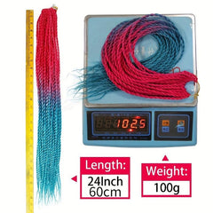 Senegal Twist Crochet Hair Extensions 60-96 cm Gradient Crochet Braid Extensions