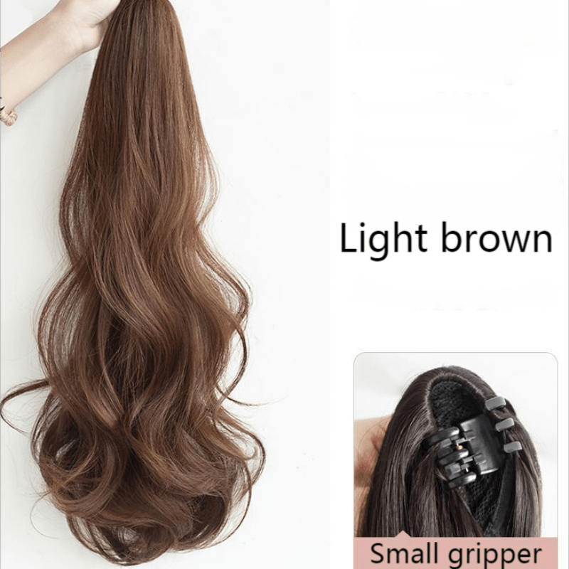 Long Curly Wavy Ponytail Extensions Clip In Synthetic Heat Resistant Hairpiece