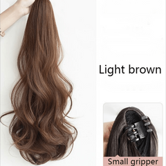 Long Curly Wavy Ponytail Extensions Clip In Synthetic Heat Resistant Hairpiece