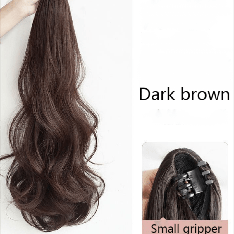 Long Curly Wavy Ponytail Extensions Clip In Synthetic Heat Resistant Hairpiece